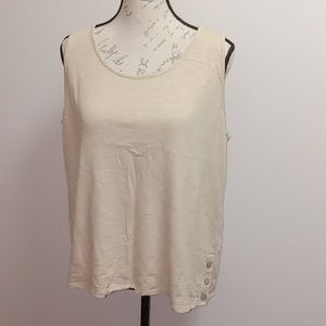 Chico's size 3 women's tank top sleeveless top tan